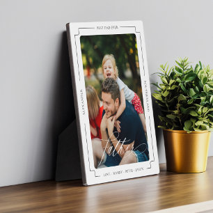 Elegant Script Beste vader ooit foto aandenken Fotoplaat