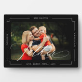 Elegant Script Beste vader ooit foto aandenken Fotoplaat (voorkant)