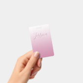 Elegant Script & bewerkbaar Roze (elke kleur) Ombr Badge (Handheld)