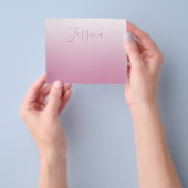 Elegant Script & bewerkbaar Roze (elke kleur) Ombr Flyer (Hand)