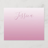 Elegant Script & bewerkbaar Roze (elke kleur) Ombr Flyer (Voorkant)