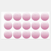 Elegant Script & bewerkbaar Roze (elke kleur) Ombr Labels (Vel)
