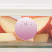 Elegant Script & bewerkbaar Roze (elke kleur) Ombr Labels (Aangebracht)