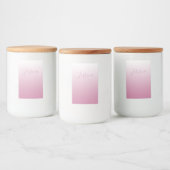 Elegant Script & bewerkbaar Roze (elke kleur) Ombr Voedselcontainer Etiket (Flessen)