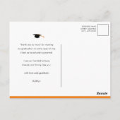 Elegant Script Black 4 Photo Afstuderen Hartelijk  Briefkaart (Achterkant)