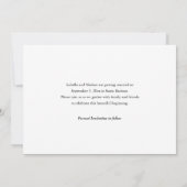 Elegant Script Black and White Photo Wedding Save The Date (Achterkant)