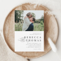 Elegant Script Black and White Wedding