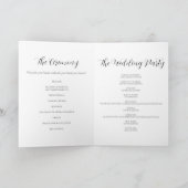 Elegant Script Black and White Wedding Program Programma (Binnen)