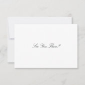 Elegant Script Black and White Wedding RSVP Kaartje (Voorkant)