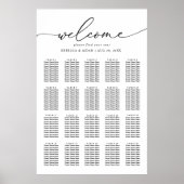 Elegant Script Black and White Wedding Seding Poster (Voorkant)