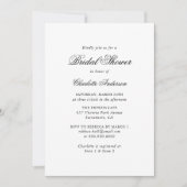 Elegant Script Black en White Vrijgezellenfeest Kaart (Voorkant)