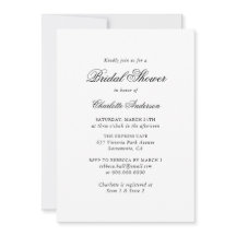 Elegant Script Black en White Vrijgezellenfeest