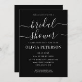 Elegant Script Black en White Vrijgezellenfeest Kaart (Voorkant / Achterkant)