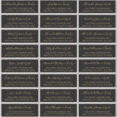 Elegant Script Black Gold Weduwingstoestel Adres Sticker (Voorkant)