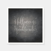 Elegant Script Black Gothic Halloween Servet (Voorkant)