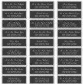 Elegant Script Black Guest Adresetiketten Sticker (Voorkant)