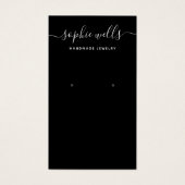 Elegant Script Black QR Code Oorspronkelijk beelds Visitekaartje (Voorkant)