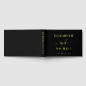 Elegant Script Black Wedding Gastenboek (Volledig)