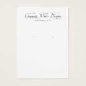 Elegant Script Black White Earning Display Card Visitekaartje (Voorkant)