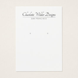 Elegant Script Black White Earning Display Card Visitekaartje