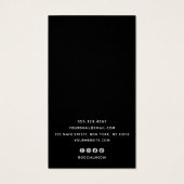 Elegant Script Black White QR Code Oorspronkelijk Visitekaartje (Achterkant)