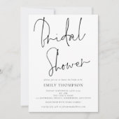 Elegant Script Black White Vrijgezellenfeest Kaart (Voorkant)