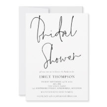 Elegant Script Black White Vrijgezellenfeest