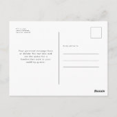 Elegant Script Black White Weddenschap Bedankt Briefkaart (Achterkant)