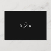 Elegant Script Black White Wedding Accommodations Informatiekaartje (Achterkant)