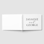 Elegant Script Black & White Wedding Gastenboek (Volledig)