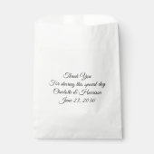 Elegant script black white Wedding gift Bedankzakje (Voorkant)