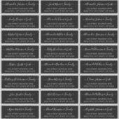 Elegant Script Black White Wedding Guest Address Sticker (Voorkant)