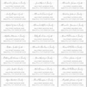 Elegant Script Black White Wedding Guest Address Sticker (Voorkant)