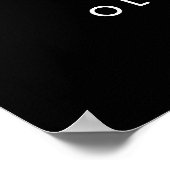 Elegant Script Black White Weduwen Welkomstteken Poster (Hoek)