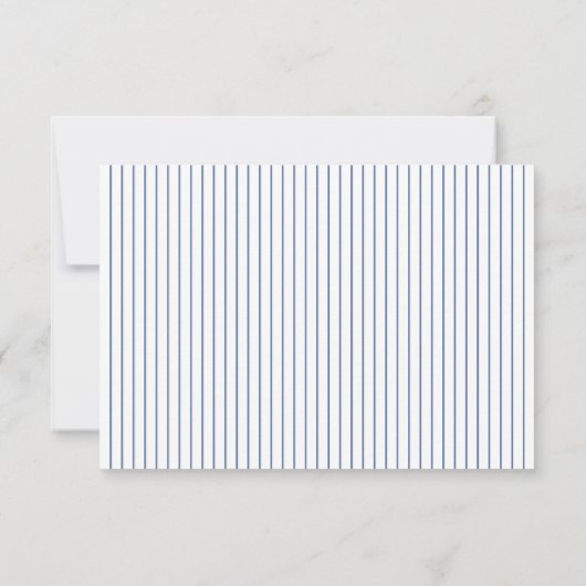 Elegant Script  Blauw Bloementuin Bruiloft RSVP Kaartje (Achterkant)