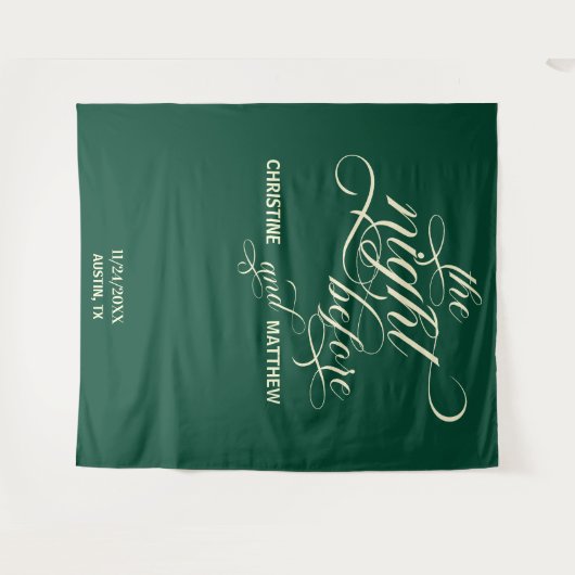 Elegant script Blauwgroen de avond voor achtergron Wandkleed (Voorkant (horizontaal))