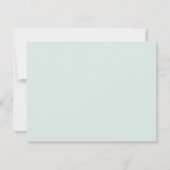 Elegant Script Bleek Mintgroene Persoonlijke Flat Notitiekaartje (Achterkant)