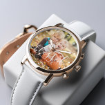 Elegant script "Blessed" Aangepast fotohorloge Horloge<br><div class="desc">Voeg je favoriete foto toe van je laatste vakantie,  bruiloft of speciale gelegenheid.</div>