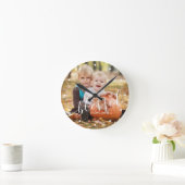 Elegant script "Blessed" aangepaste foto Ronde Klok (Huis)