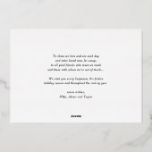 Elegant script bloeien rode vrolijke kerst folie feestdagenkaart (Achterkant)