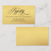 Elegant script bloeit bruids register informatiekaartje (Voorkant / Achterkant)