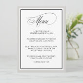 Elegant script bloeit bruiloft menu (Staand voorkant)