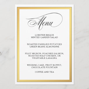 Elegant script bloeit bruiloft menu