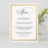 Elegant script bloeit bruiloft menu (Staand voorkant)