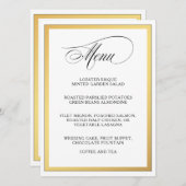 Elegant script bloeit bruiloft menu (Voorkant / Achterkant)