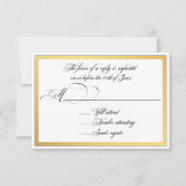 Elegant script bloeit bruiloft RSVP (Voorkant)