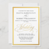 Elegant script bloeit bruiloft uitnodiging (Voorkant)