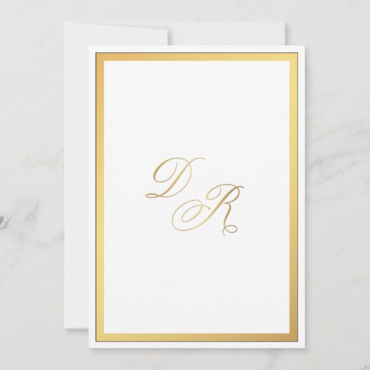 Elegant script bloeit bruiloft uitnodiging (Achterkant)