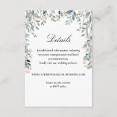 Elegant Script Bloemen Cascade Trouwdetails Informatiekaartje (Voorkant)
