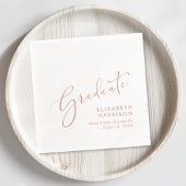 Elegant Script Blue Graduation Party Folie Servetten